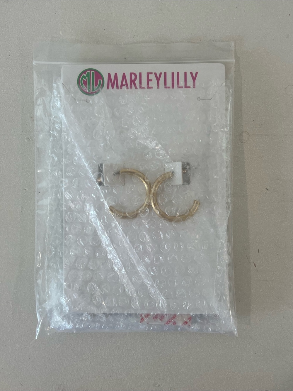 Gold Hoops 1 inch NIB